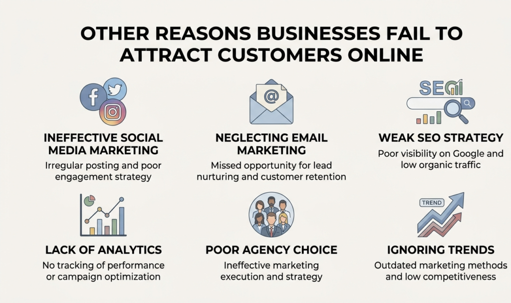 Other Reasons Businesses Fail to Attract Customers Online