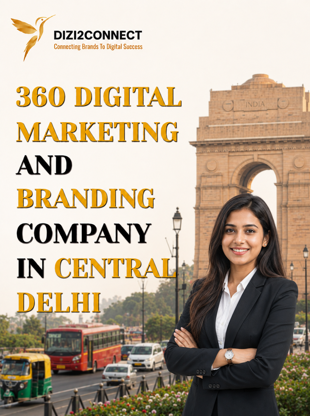 Central Delhi colonnade buildings